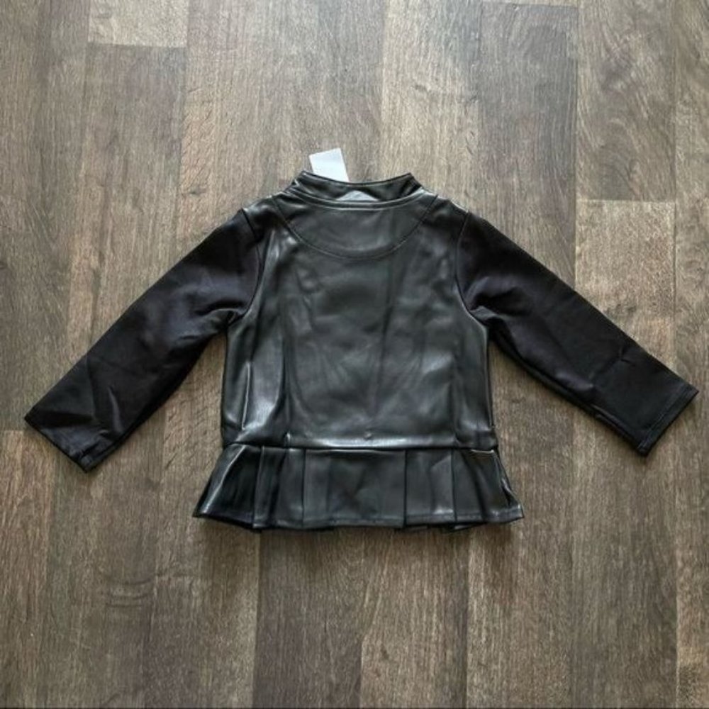 Disney Minnie Mouse Faux Leather Motto Jacket For Girls Size 18M - Picture 7 of 7